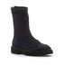 Navy blue suede